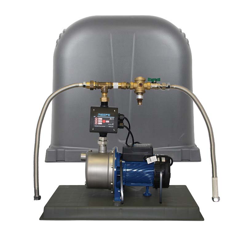 REEFE RM6000-3 Rain to Mains System with Pump Cover 1 RM6000-3 Rain to Mains System with Woodland / Slate Grey Pump Cover
