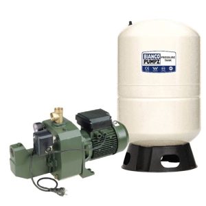 DAB-251MP-100V Pump + Tank - Pump Surface Mounted Cast Iron with Pressure Switch 120L/MIN 62M 1.85KW